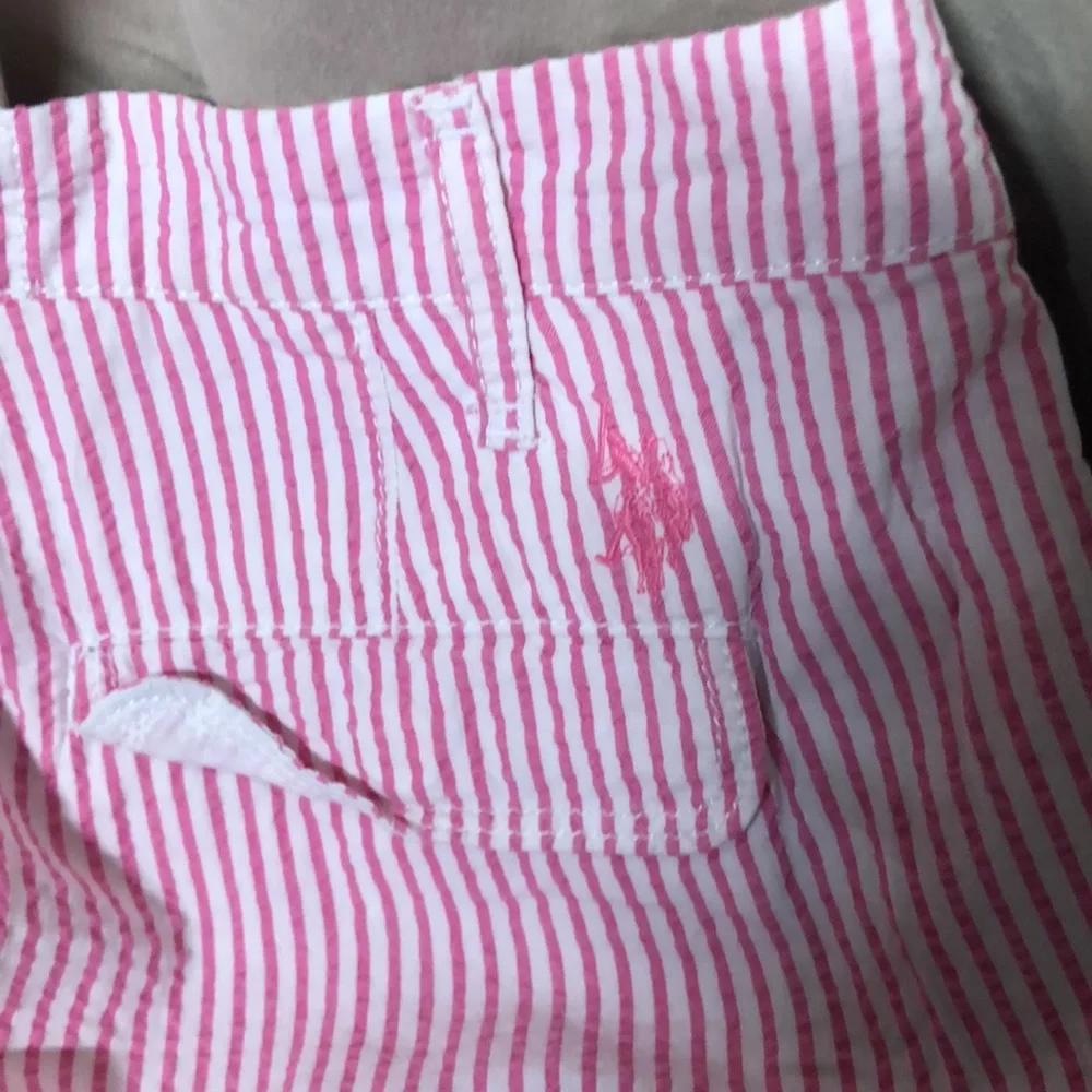 US polo assn Pink pinstripe Bermuda shorts‎